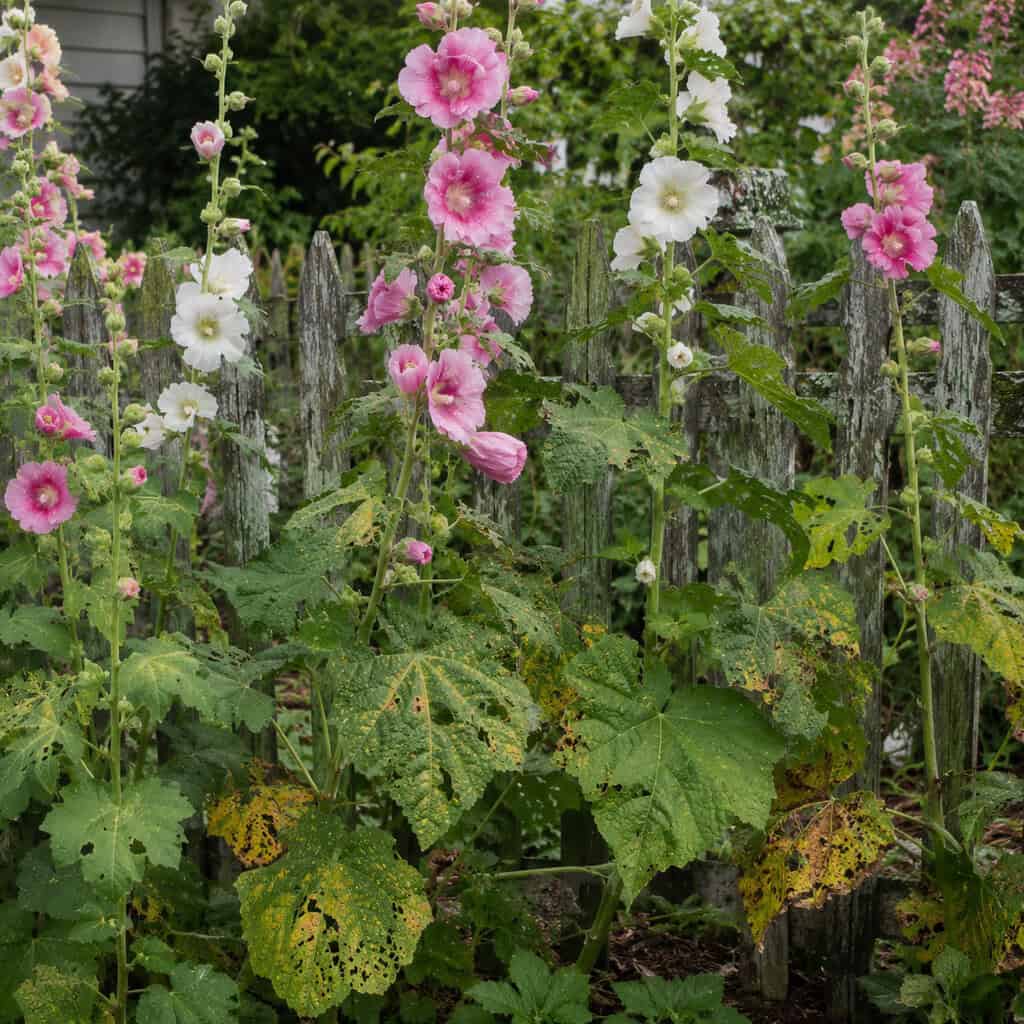 Hollyhocks