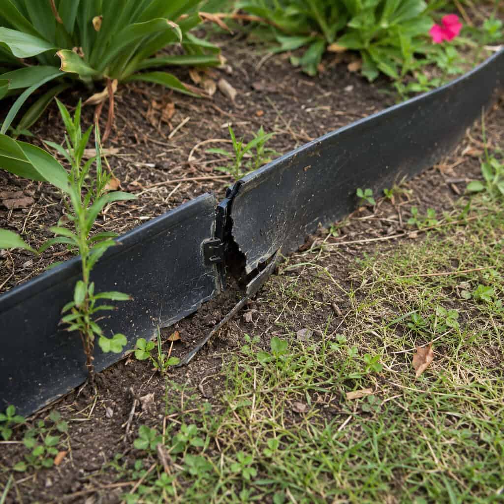 Flimsy Black Plastic Bed Edging
