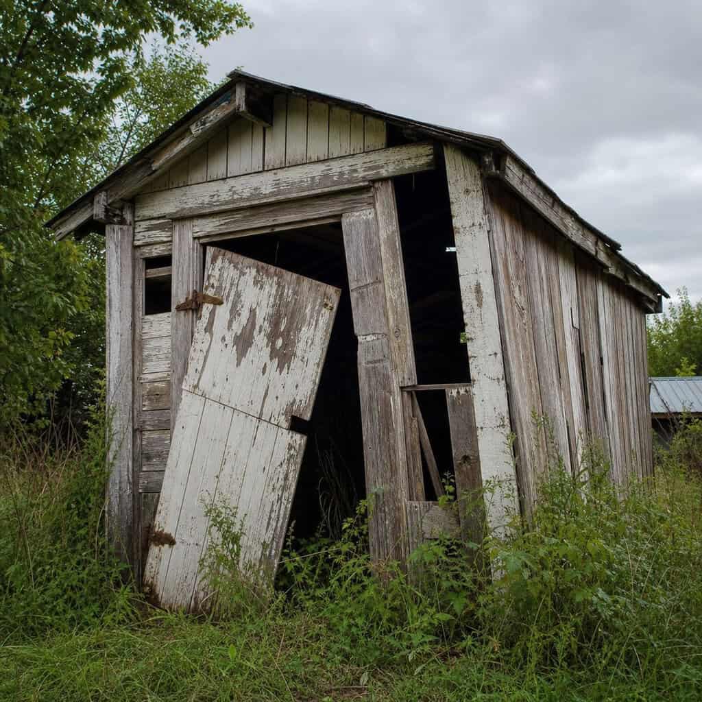 A Dilapidated Shed or Outbuilding