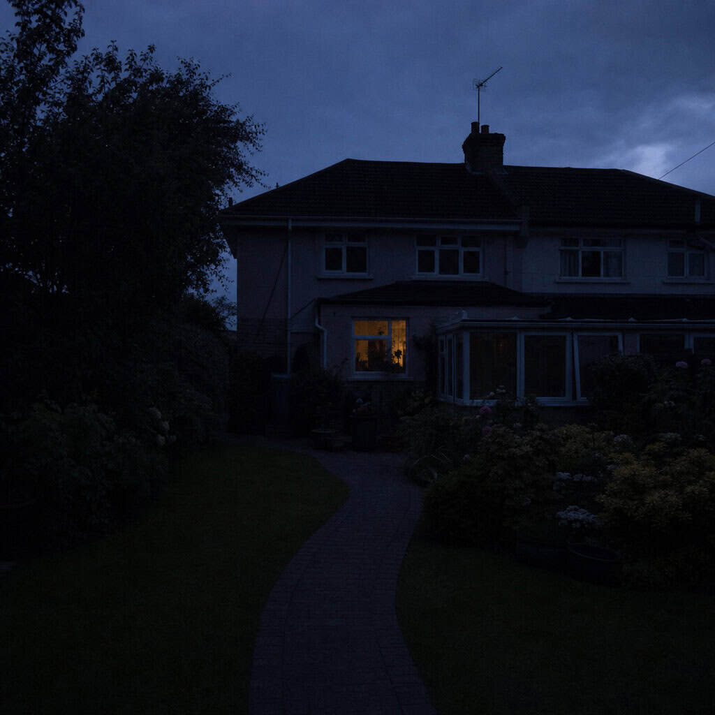 A Dark Yard With No Lighting