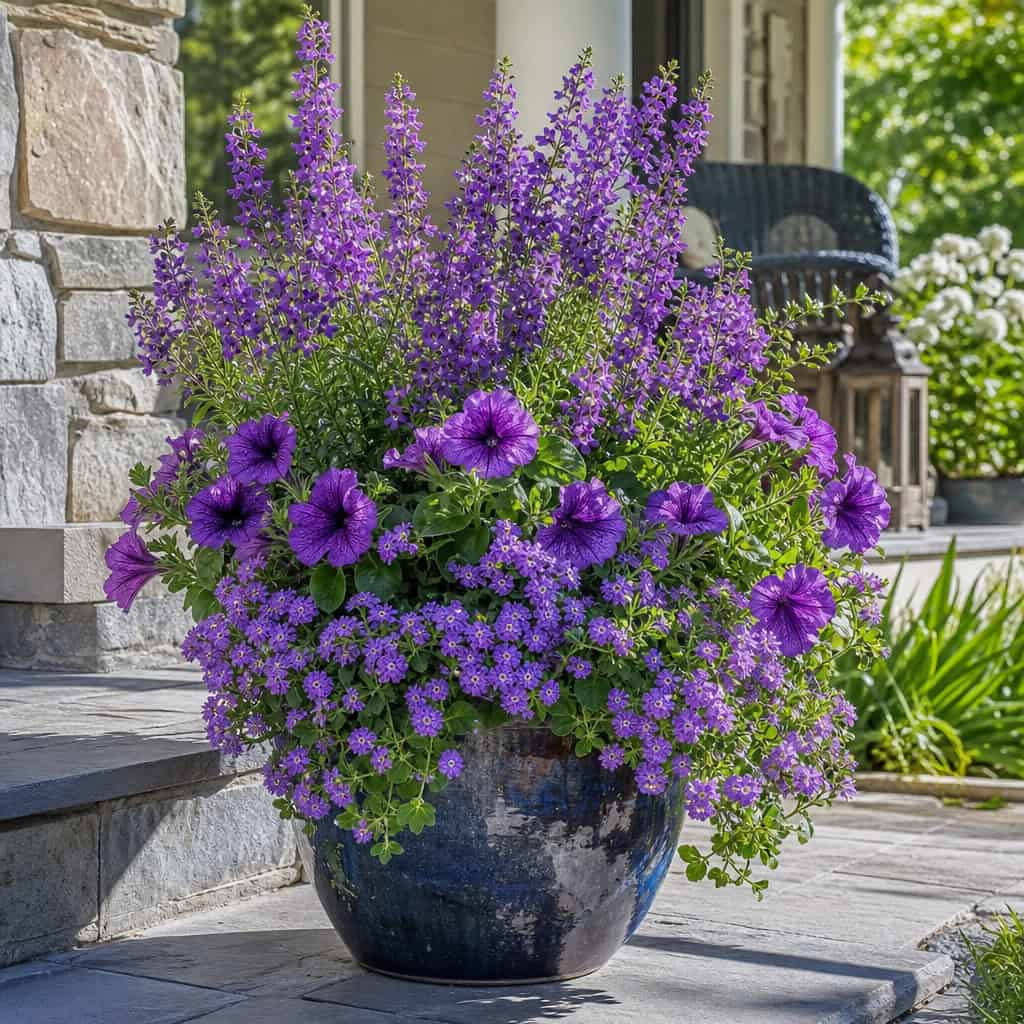 Angelonia + Supertunia + Superbena