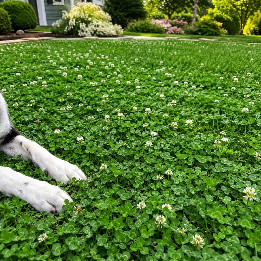 A Clover (or Microclover) Lawn That Feeds Itself