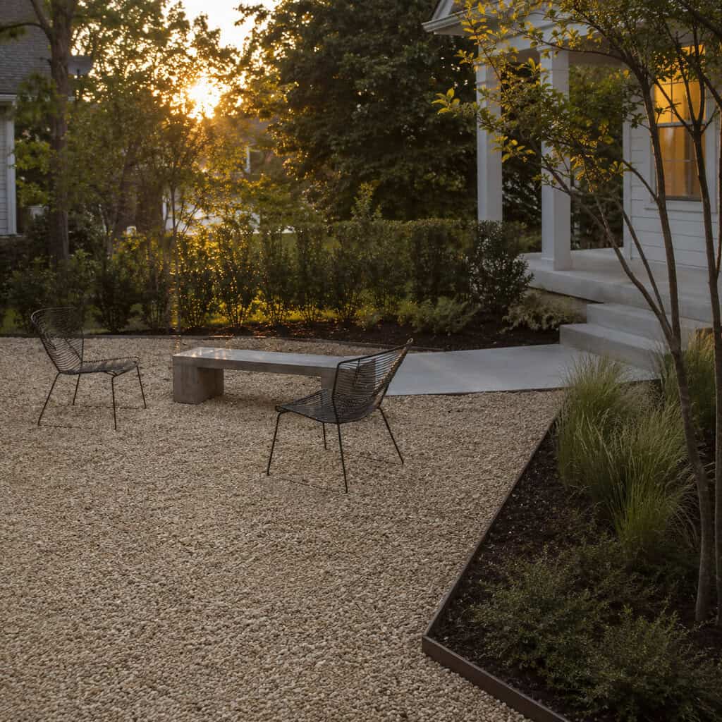 Turn Part of the Yard Into a Gravel Courtyard