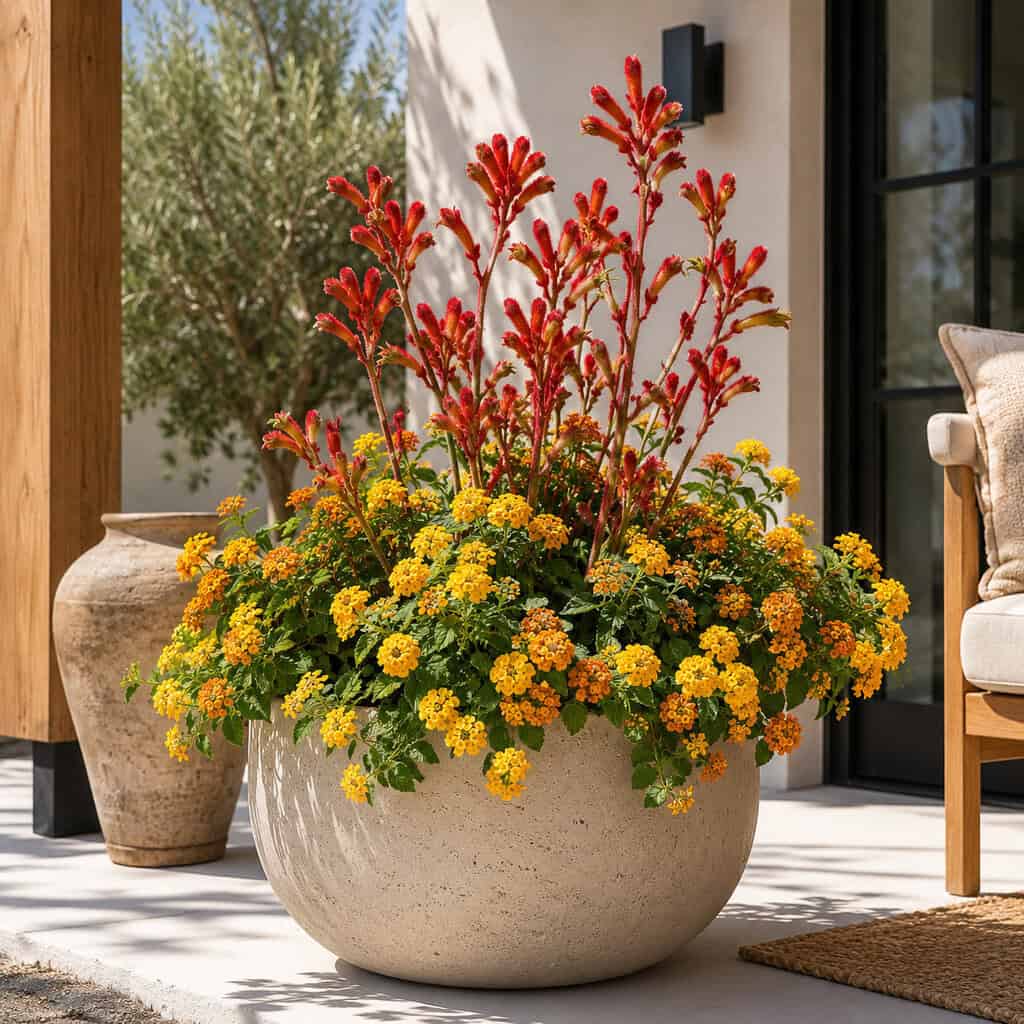 Kangaroo Paw + Yellow Lantana