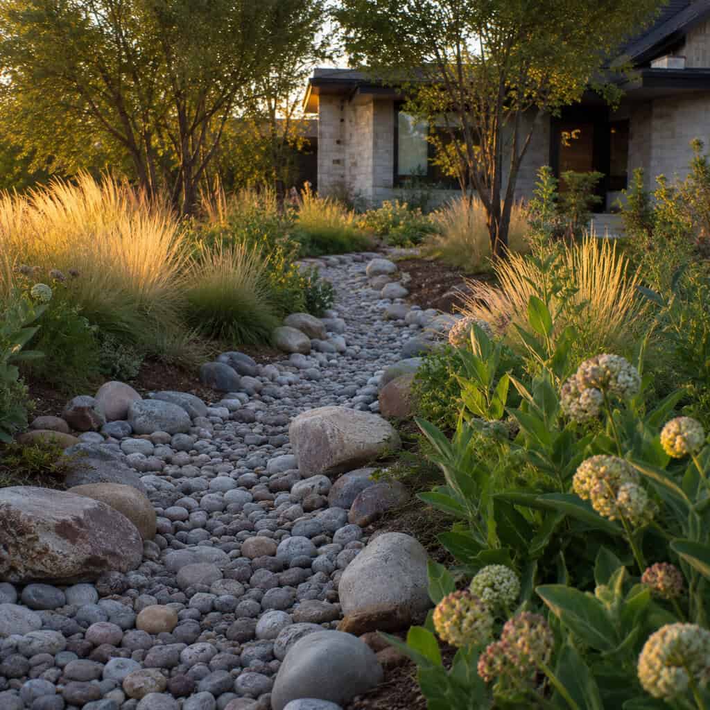 Dig a Rain Garden or Dry Riverbed