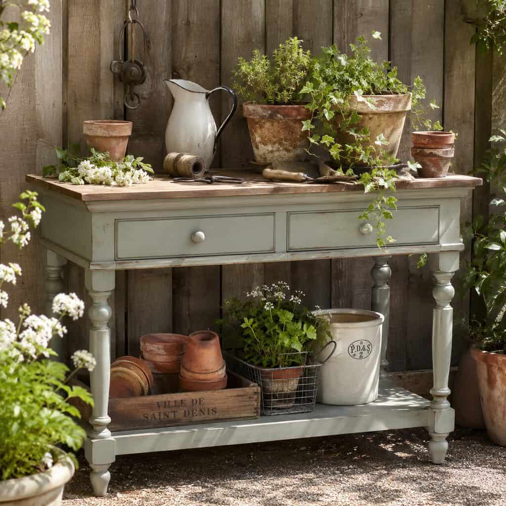 An Upcycled Potting Table