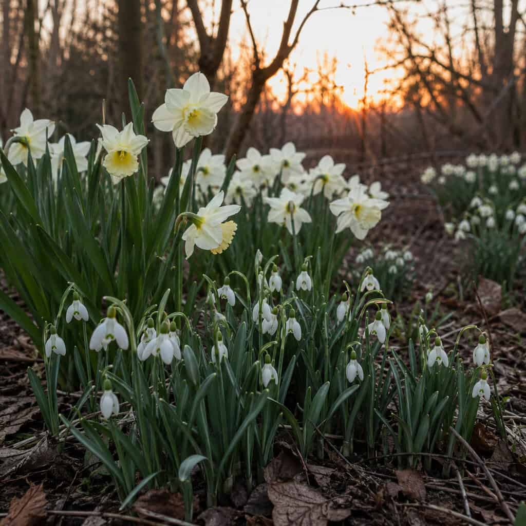 Snowdrops & White Daffodils