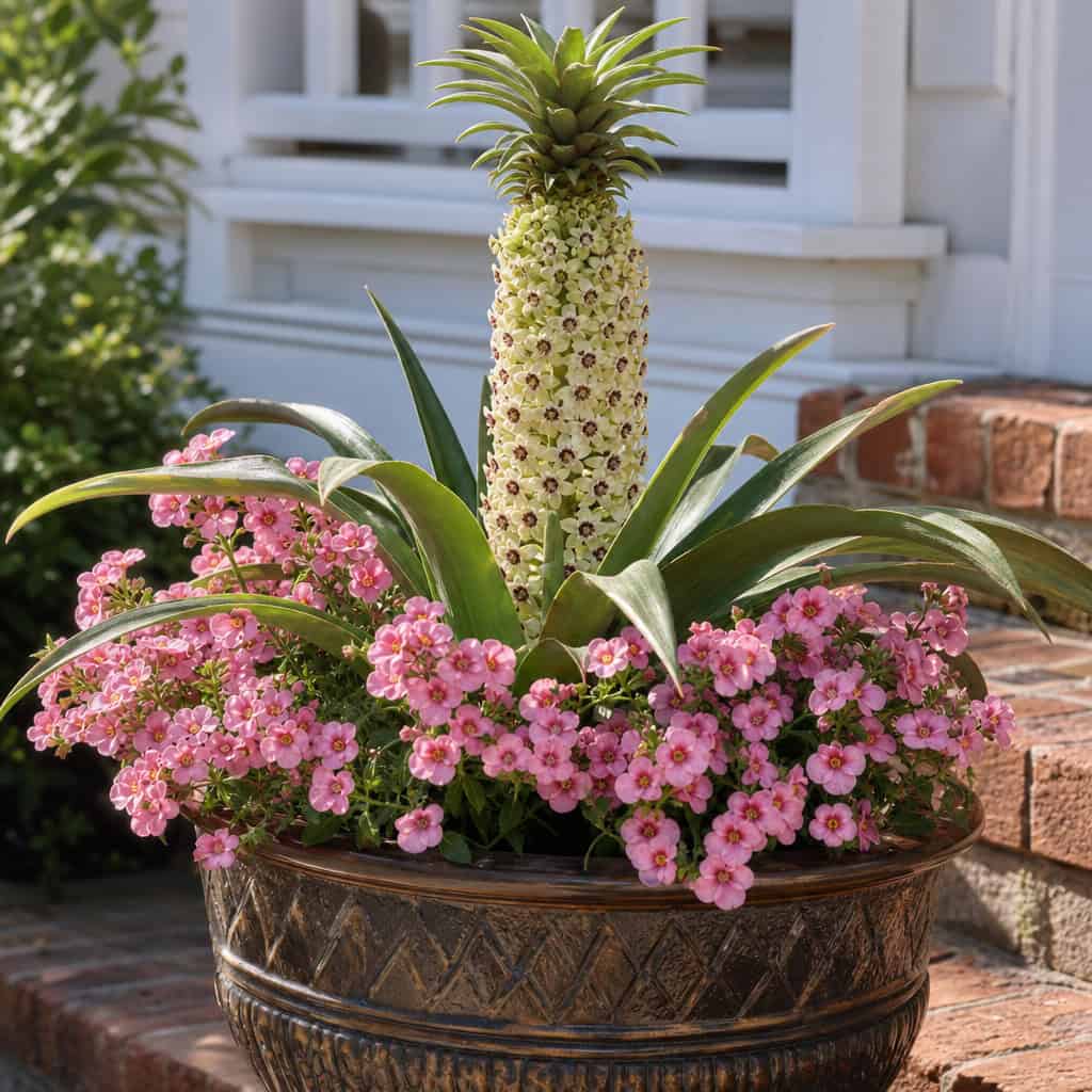 Pineapple Lily + Diascia