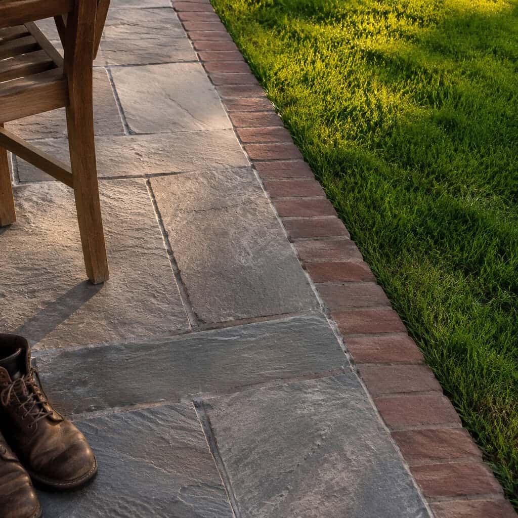 A Paved Terrace With a Finished Edge
