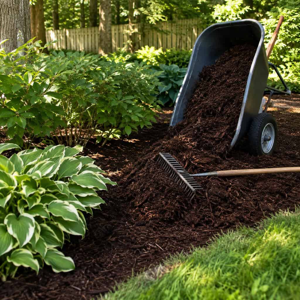 Blanket the Beds in Fresh Dark Mulch