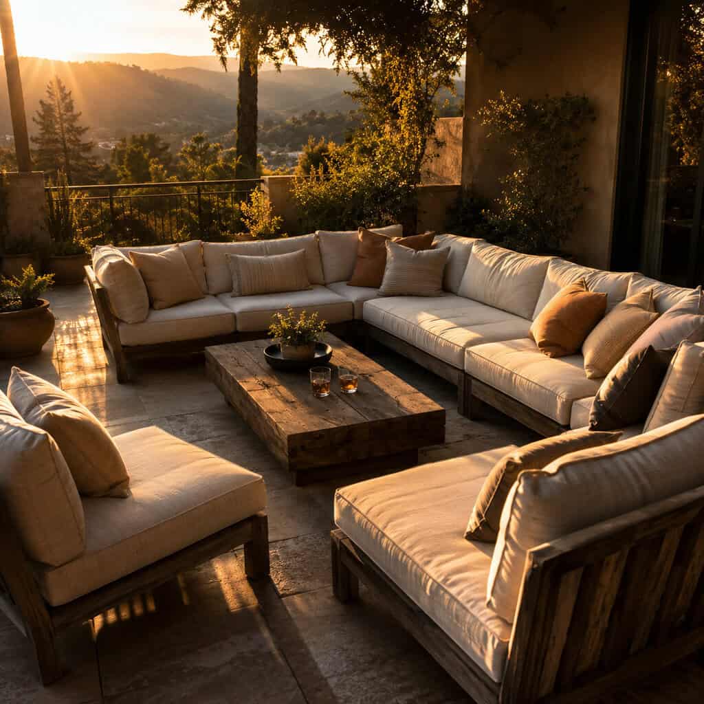 Deep-Seating Furniture in a Conversation Circle
