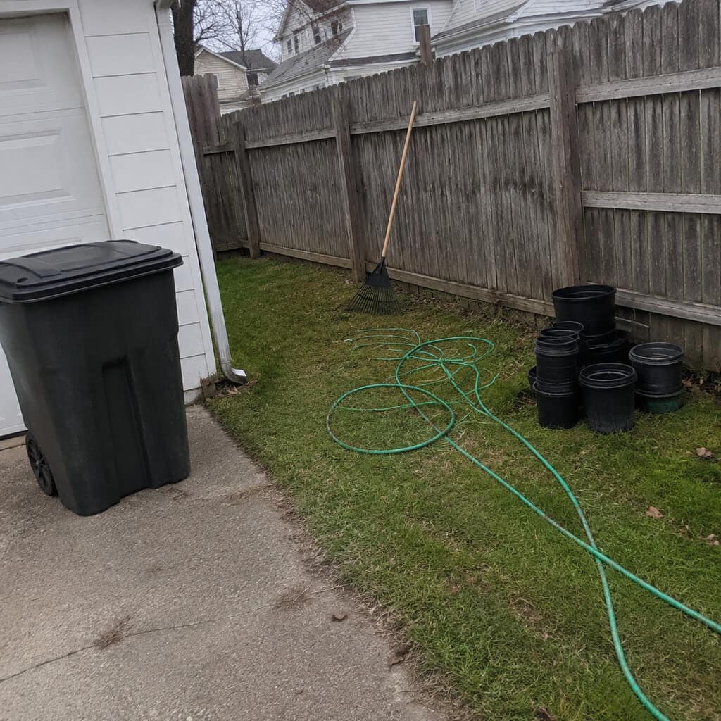 Leave trash cans, hoses, and tools in view