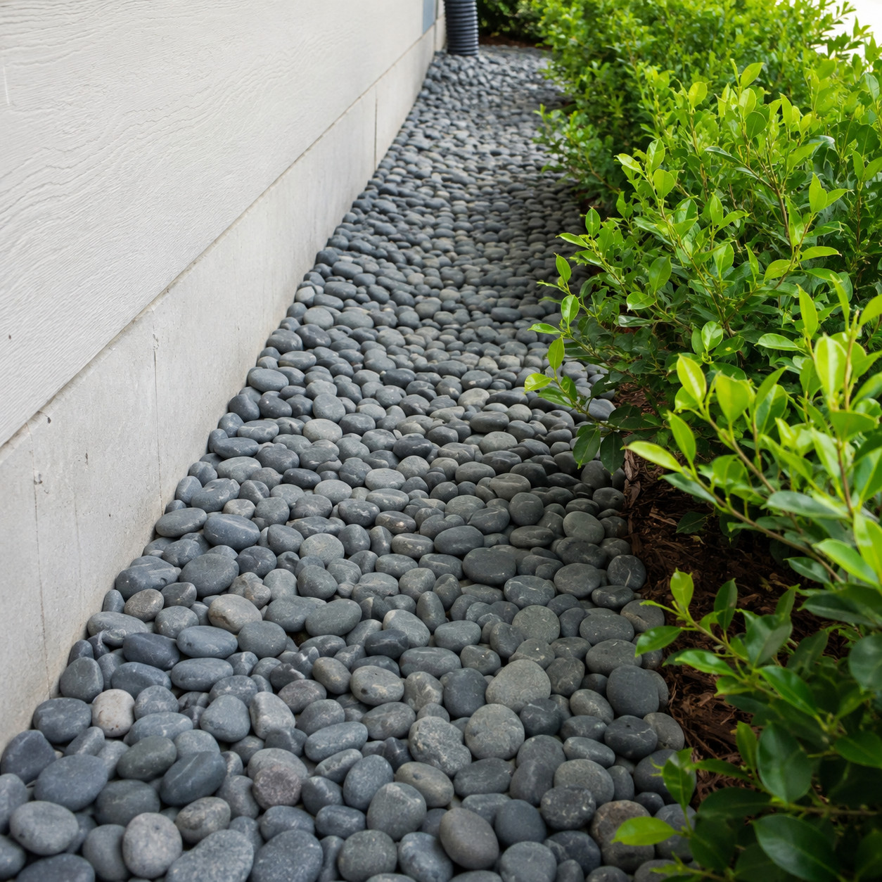 Swap Mulch for Decorative Stone in Key Spots