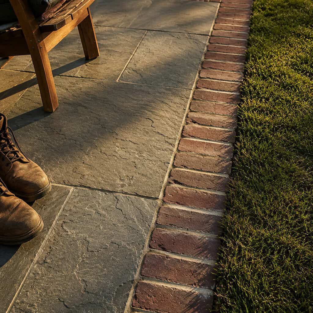 A Paved Terrace With a Finished Edge