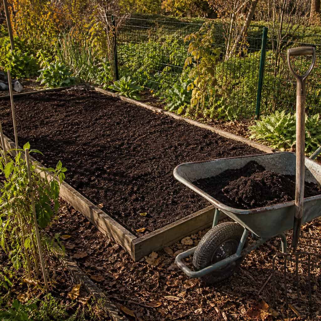 Rototilling the Beds and Vegetable Garden