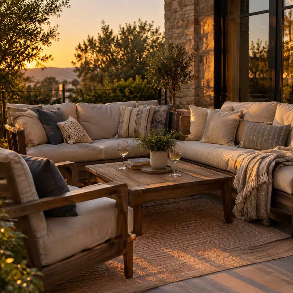 Deep-Seating Furniture in a Conversation Circle