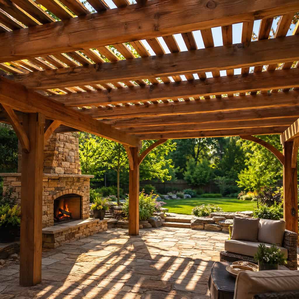 A Pergola Overhead