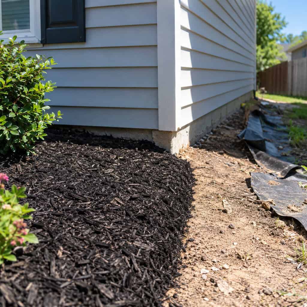 The Mulch Line That Stops at the Corner of the House