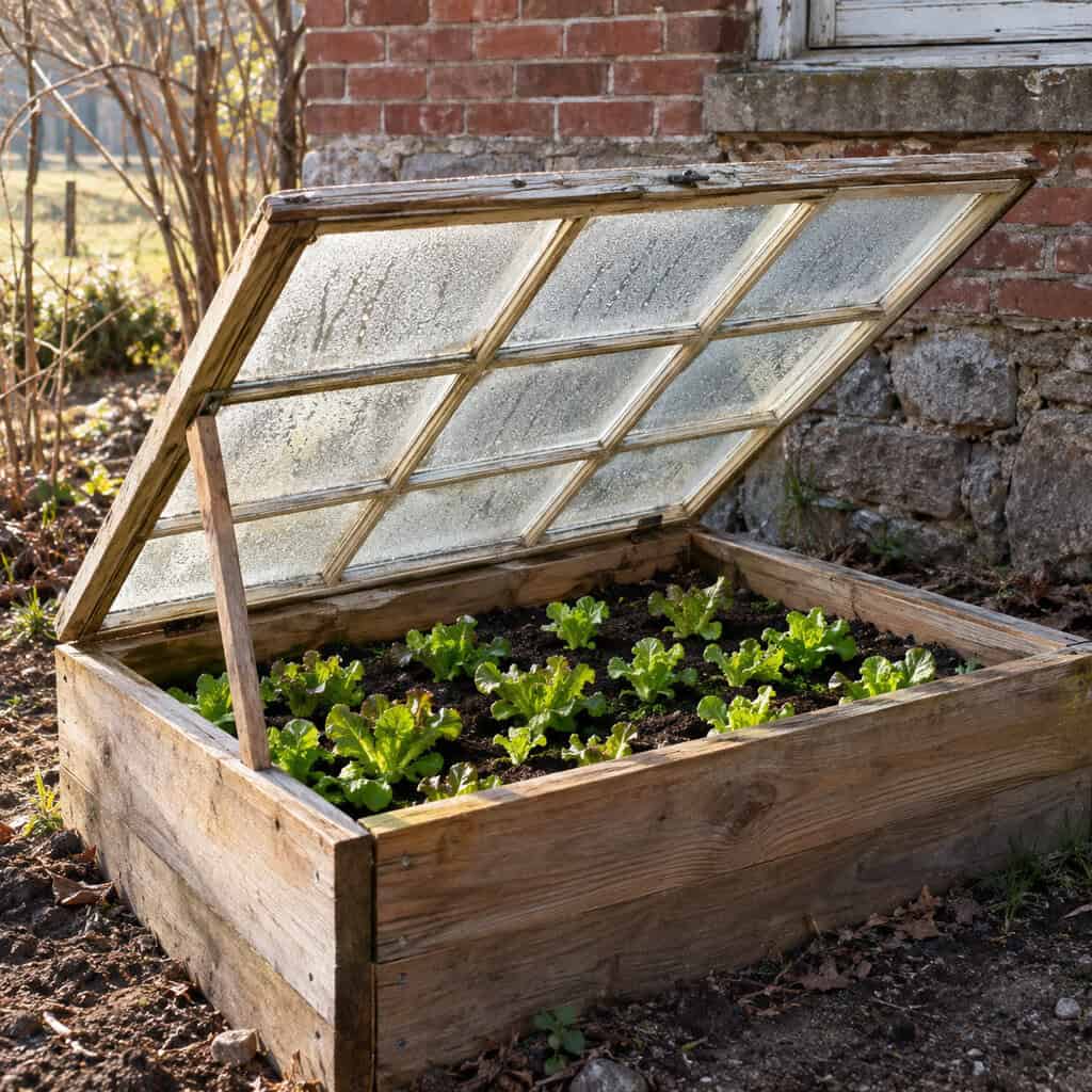 A Cold Frame Built From Old Storm Windows