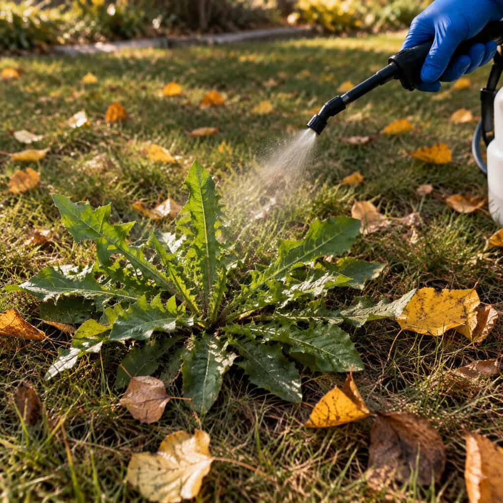 Spray Broadleaf Weeds in October, Not May
