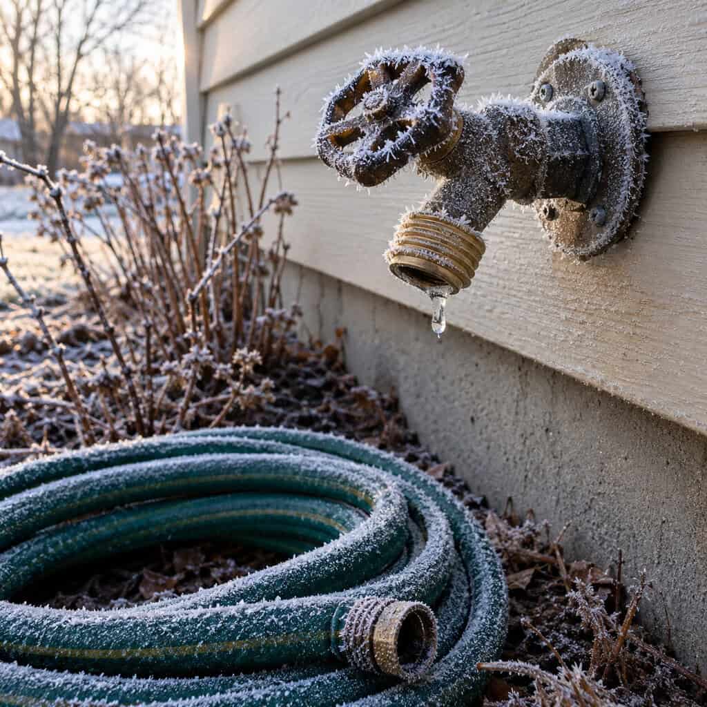 Hose bibs, garden hoses, and the sprinkler blowout