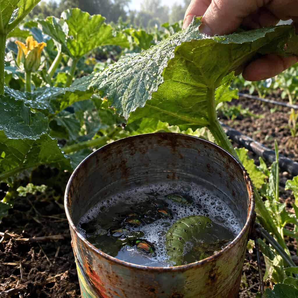 A Coffee Can of Soapy Water for Bugs