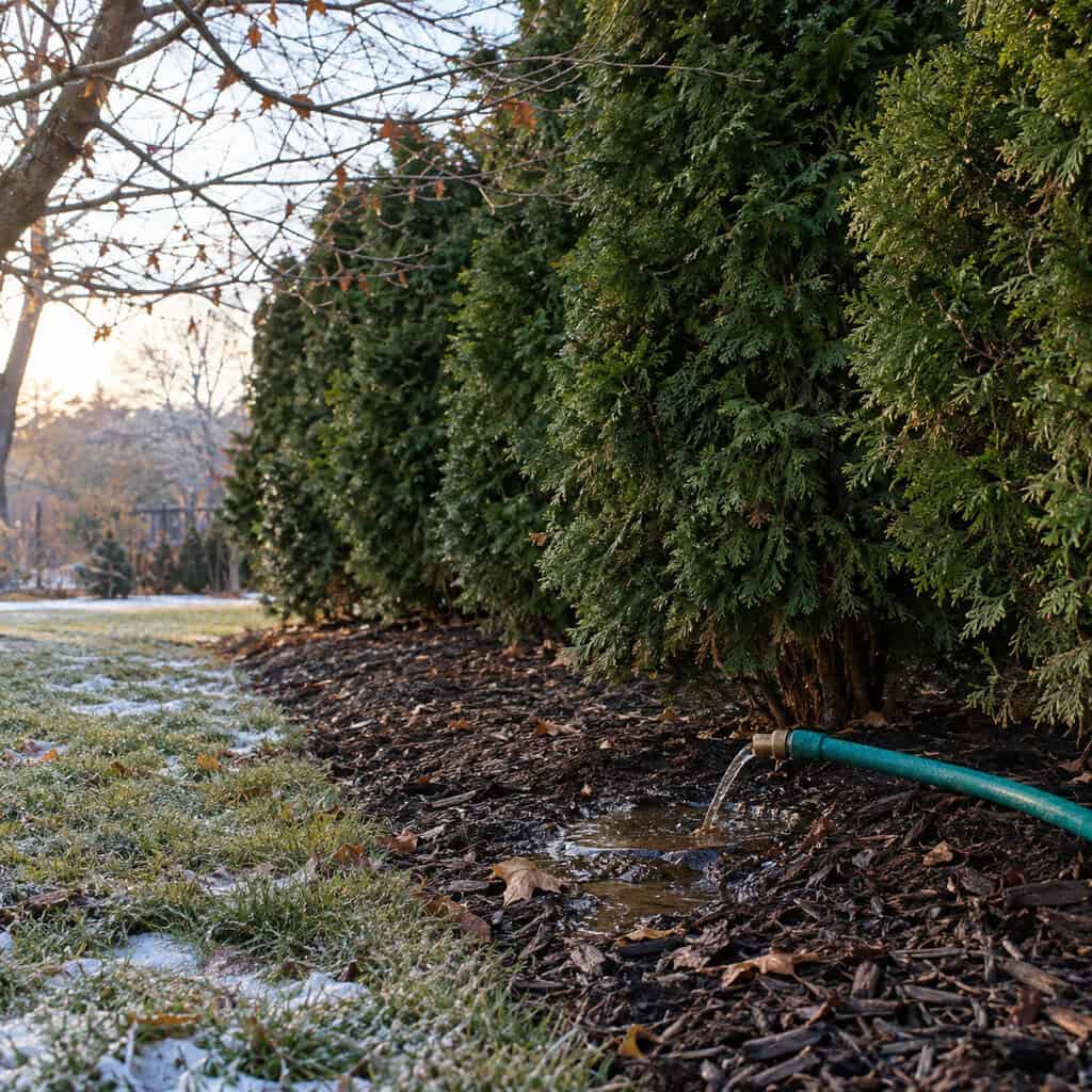 Deep-Water the Evergreens Until the Ground Freezes