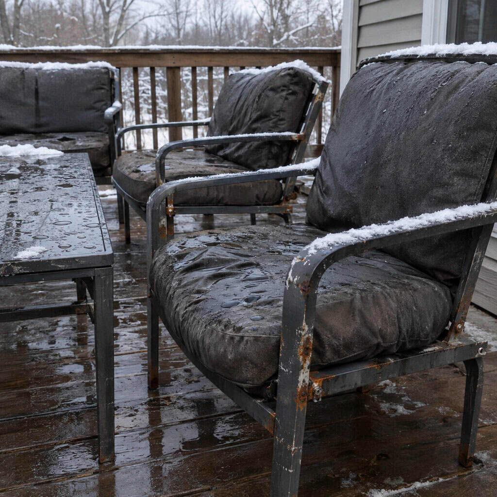 Patio Furniture Left Out, Cushions and All