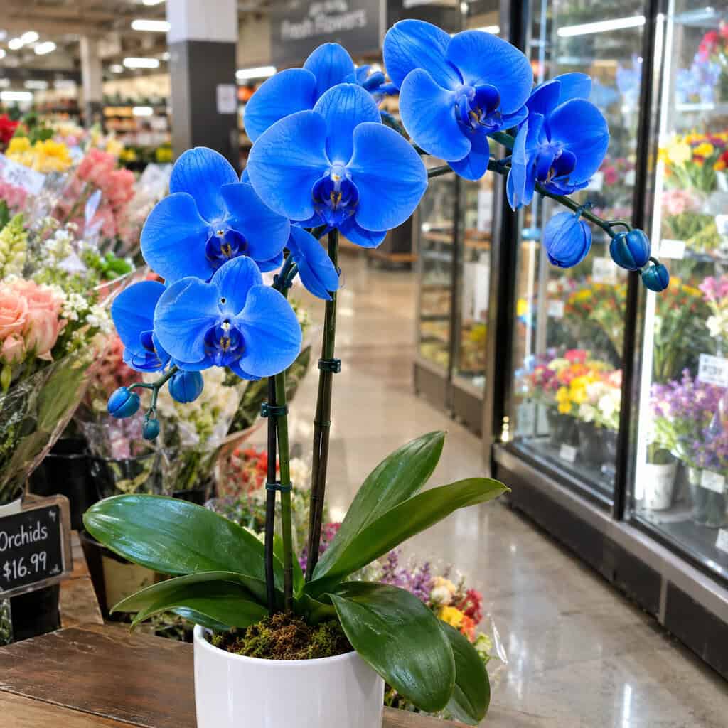 Dyed Blue Phalaenopsis Orchid