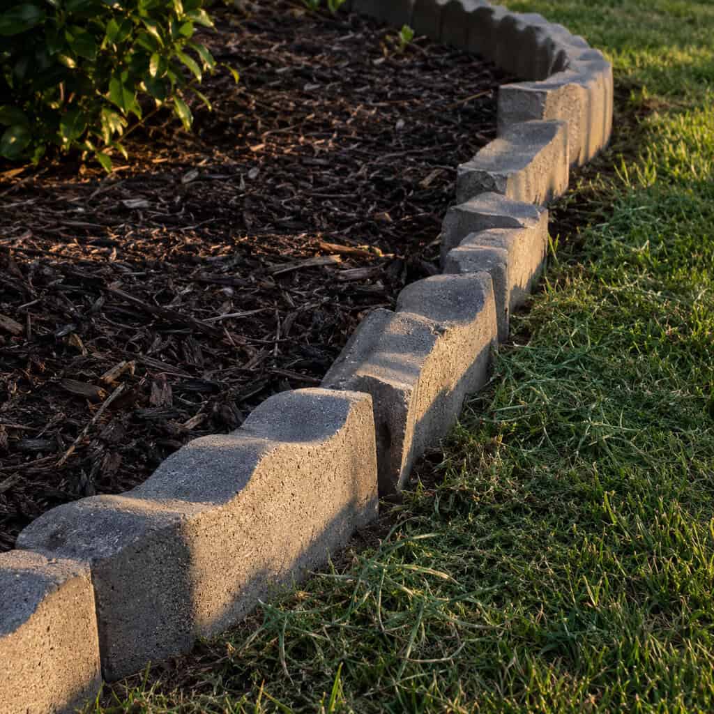 Scalloped Concrete Edging Blocks