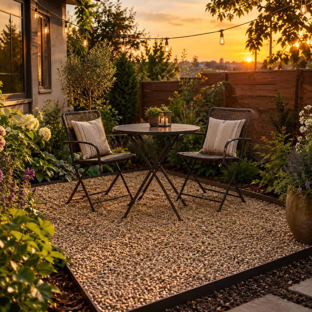 Build a Pea-Gravel Patio Instead of Pavers