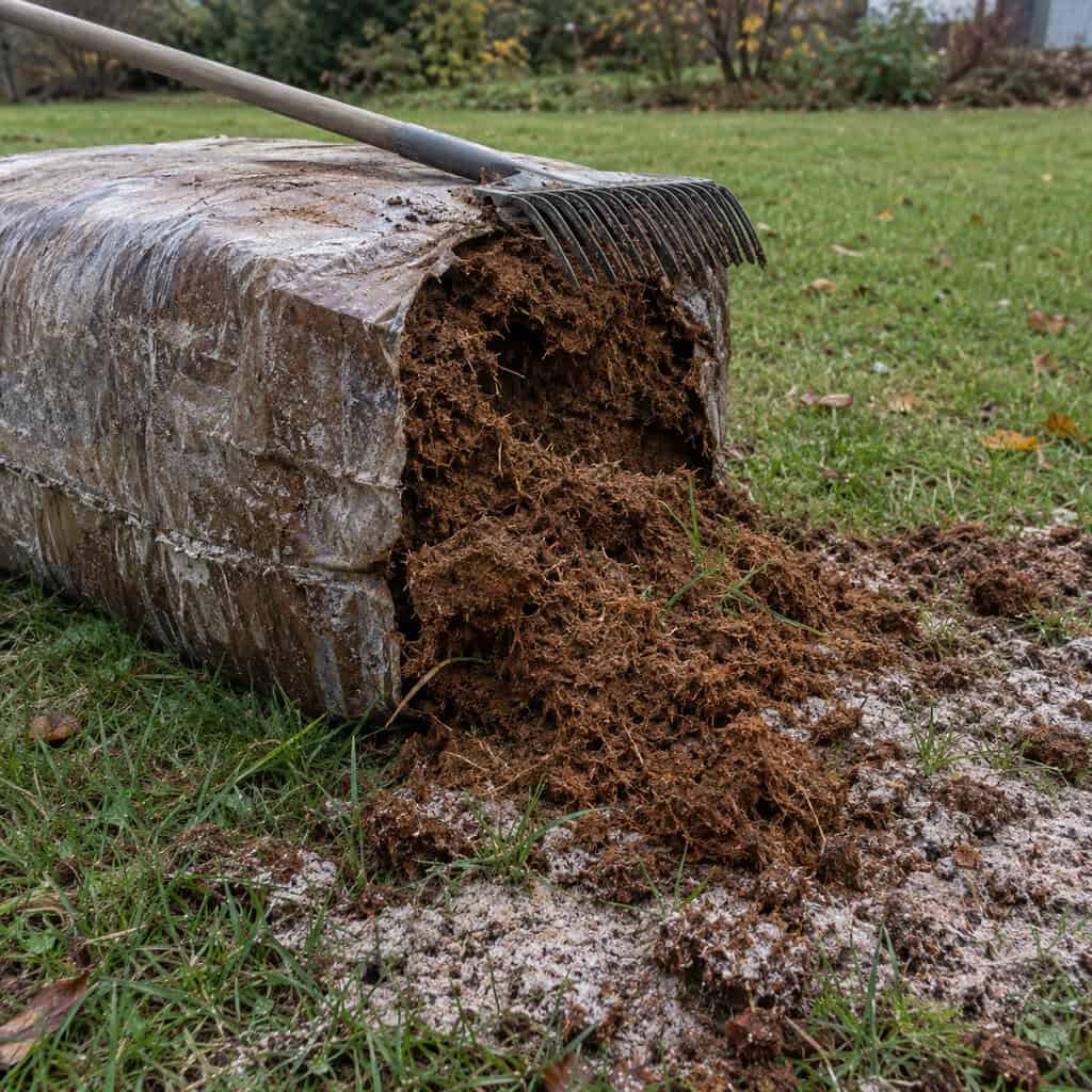 Bales of Peat Moss for Topdressing