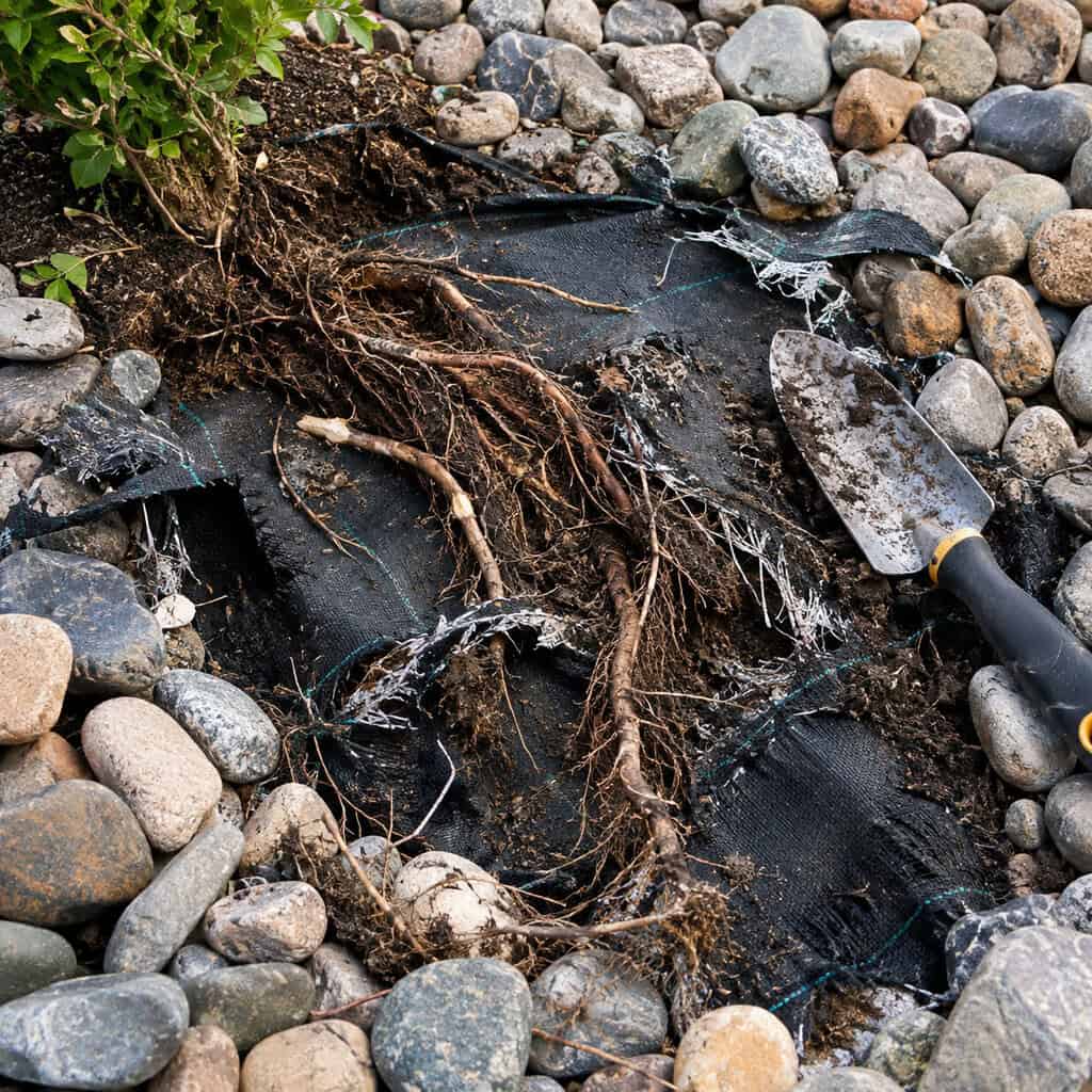 Landscape Fabric Under a Rock Bed