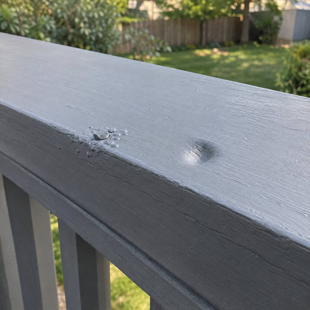 Deck Boards Freshly Painted Instead of Stained