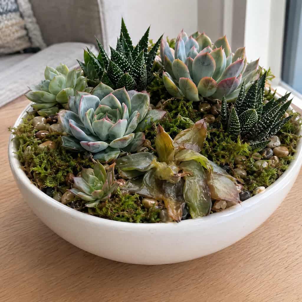 Prefab Succulent Bowl Arrangement