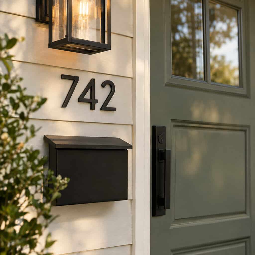 Swap in Matte Black Hardware at the Door
