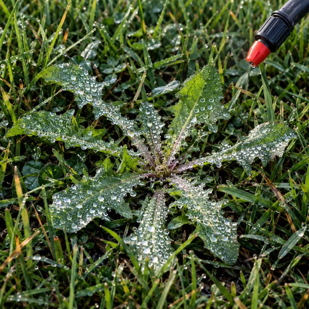 Broadleaf weed control on the lawn