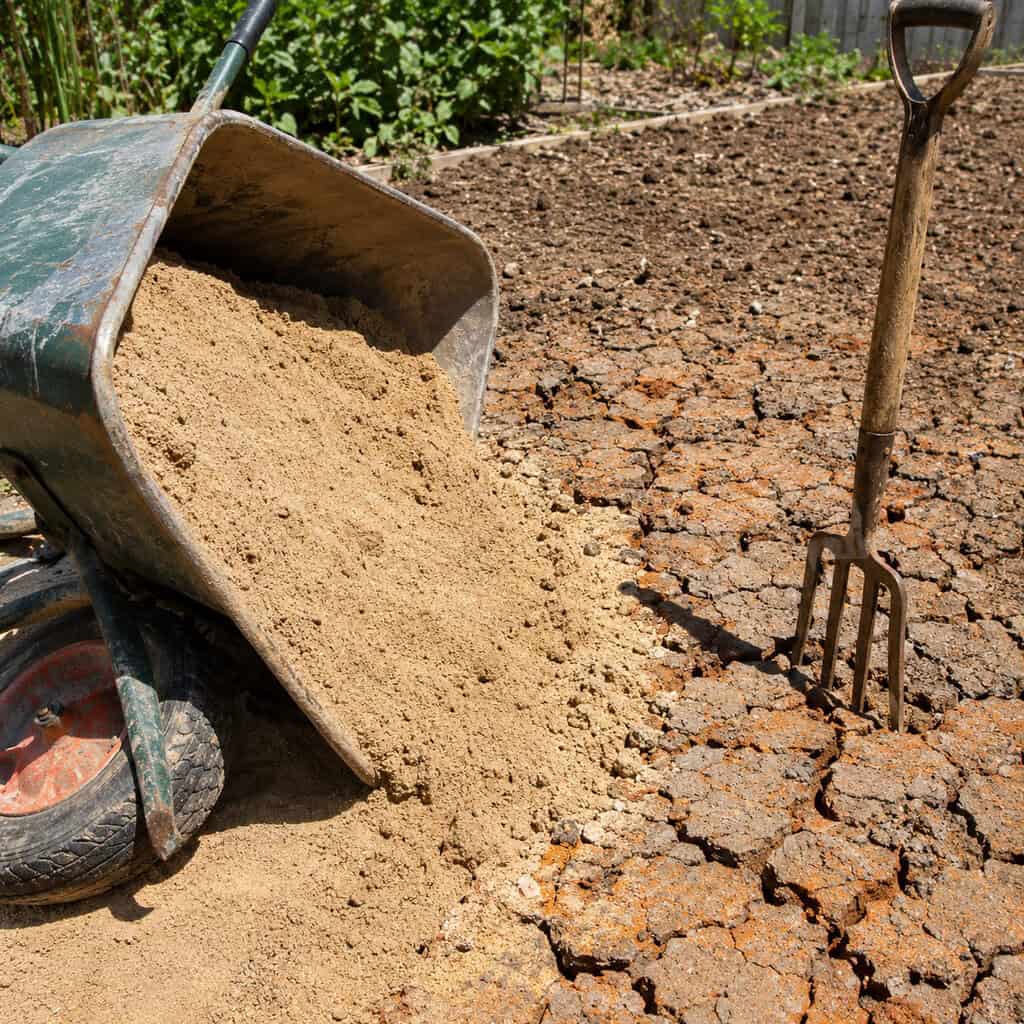 Sand to "Fix" Heavy Clay