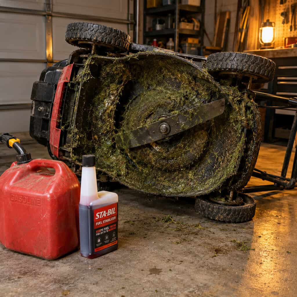 Stop Parking the Mower Wet and Full of Summer Gas