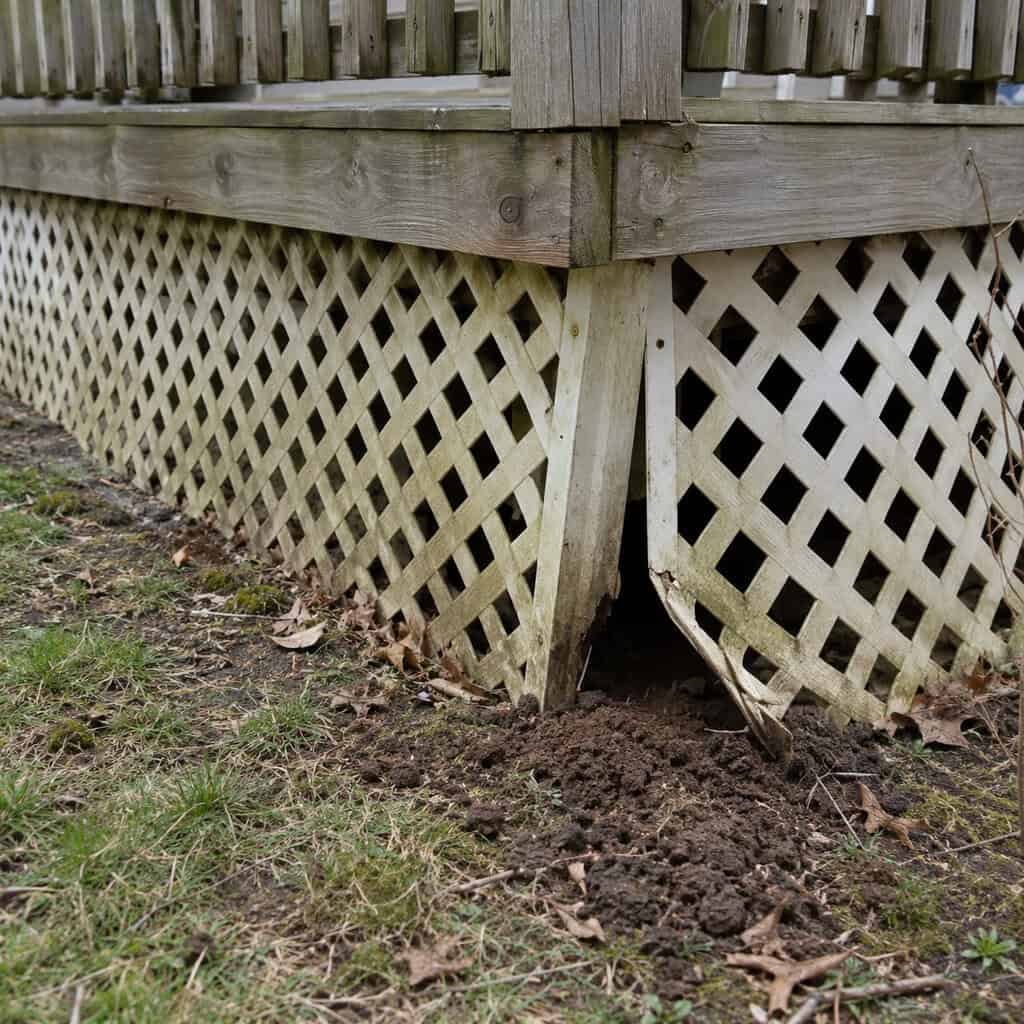 Vinyl Lattice Skirting Around the Deck