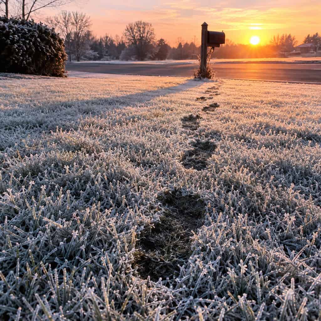 Stop Walking Across Frosted Grass