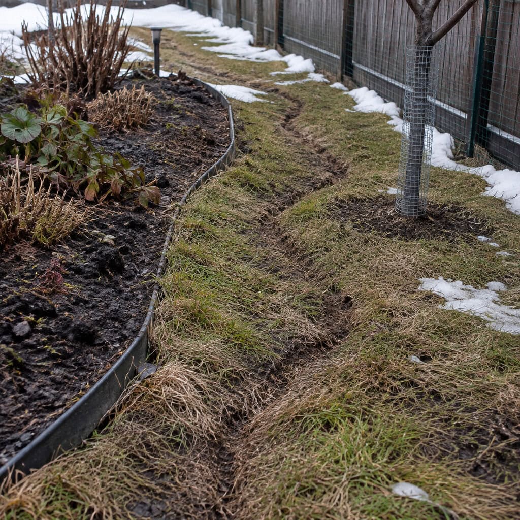 Cut Back the Tall Growth Where Voles Set Up
