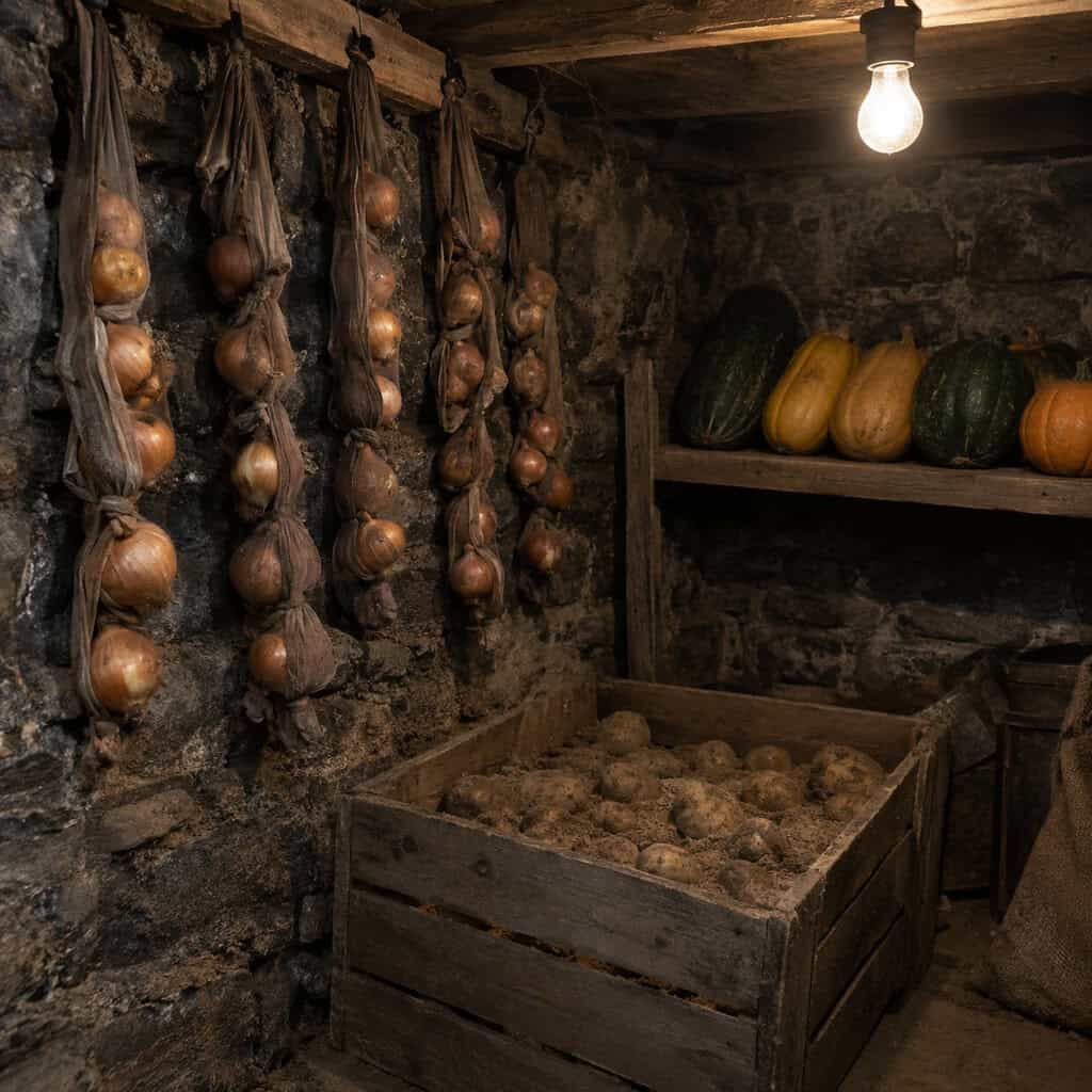 Onions in Pantyhose, Potatoes in a Box of Sand
