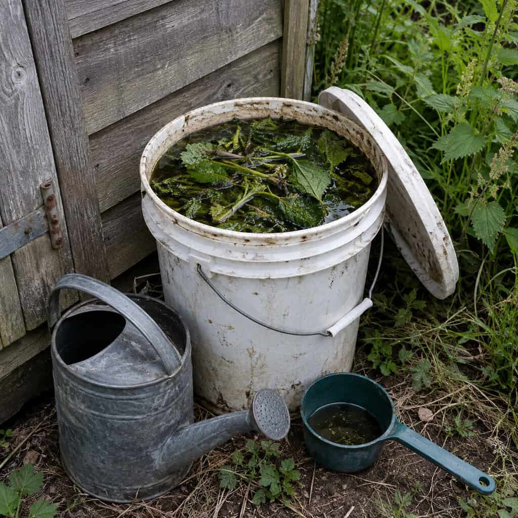 Comfrey and Weed Tea Instead of Bottled Plant Food