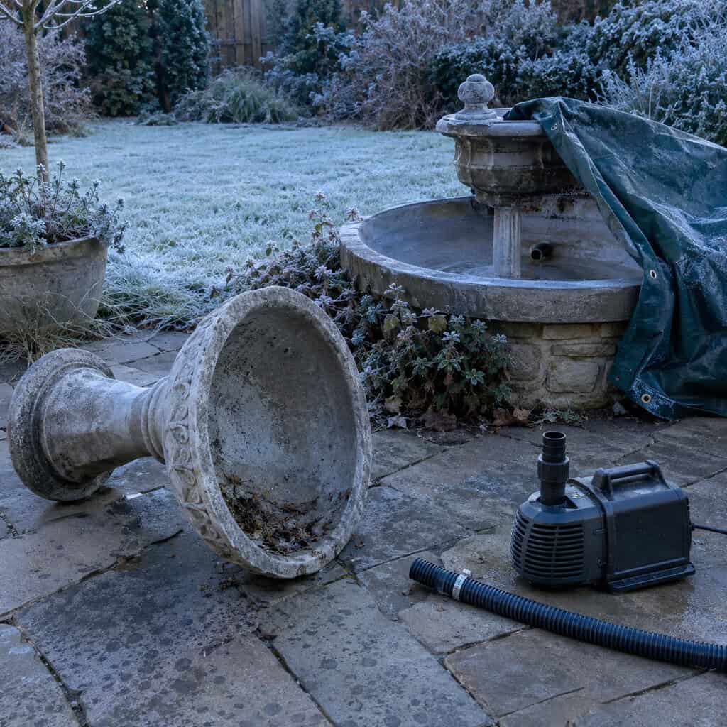 Drain the Fountain, Birdbath and Pond Pump