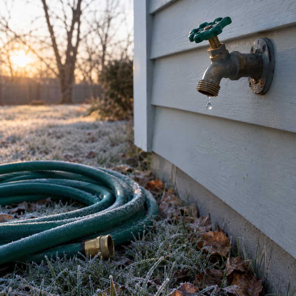 Draining the Hose and Shutting the Outdoor Spigot