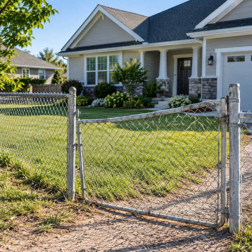 Chain-Link Fencing on a Home Priced Like a Luxury Listing
