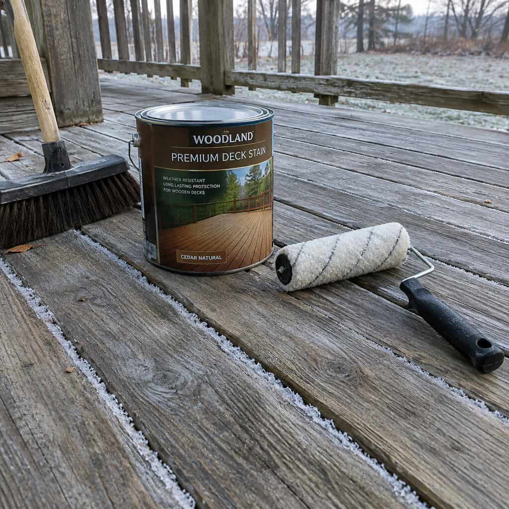 Sealing the deck or fence in late fall