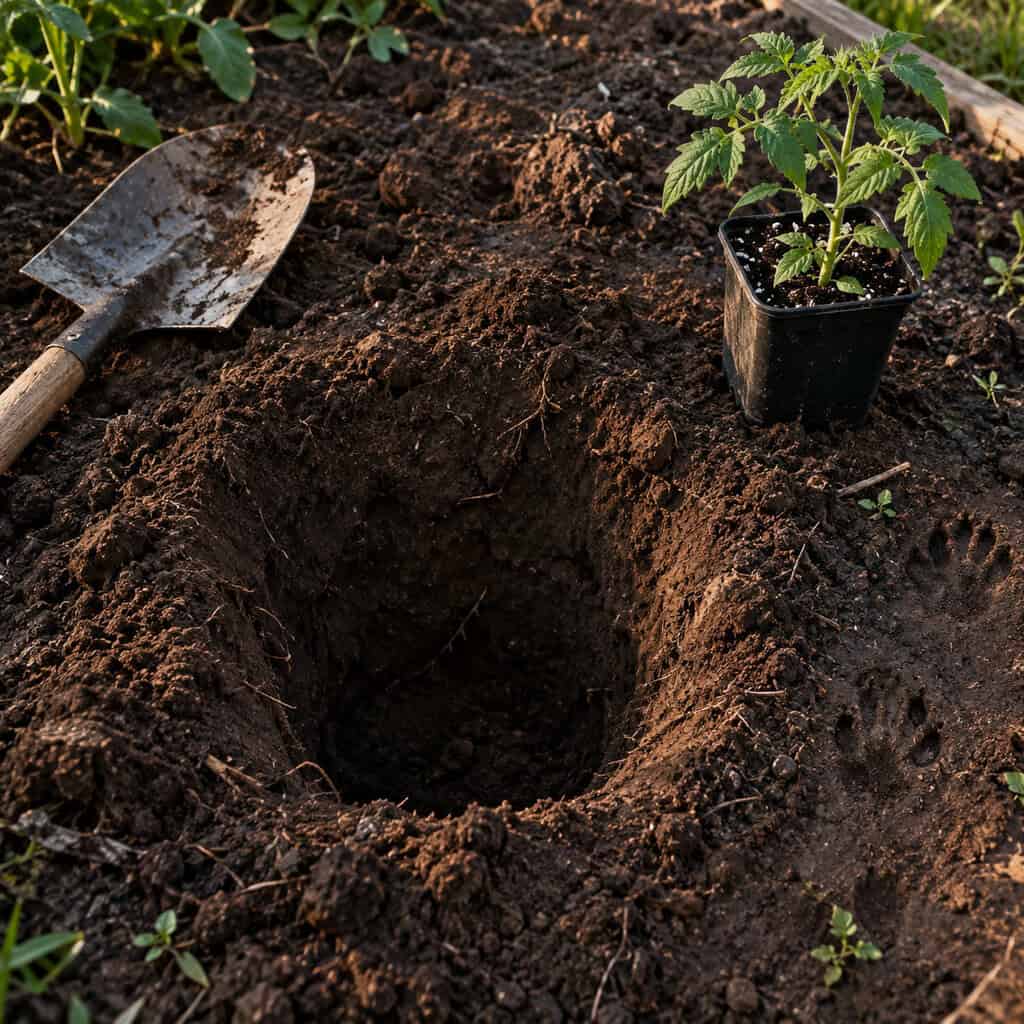 Fish Scraps Buried in the Planting Hole