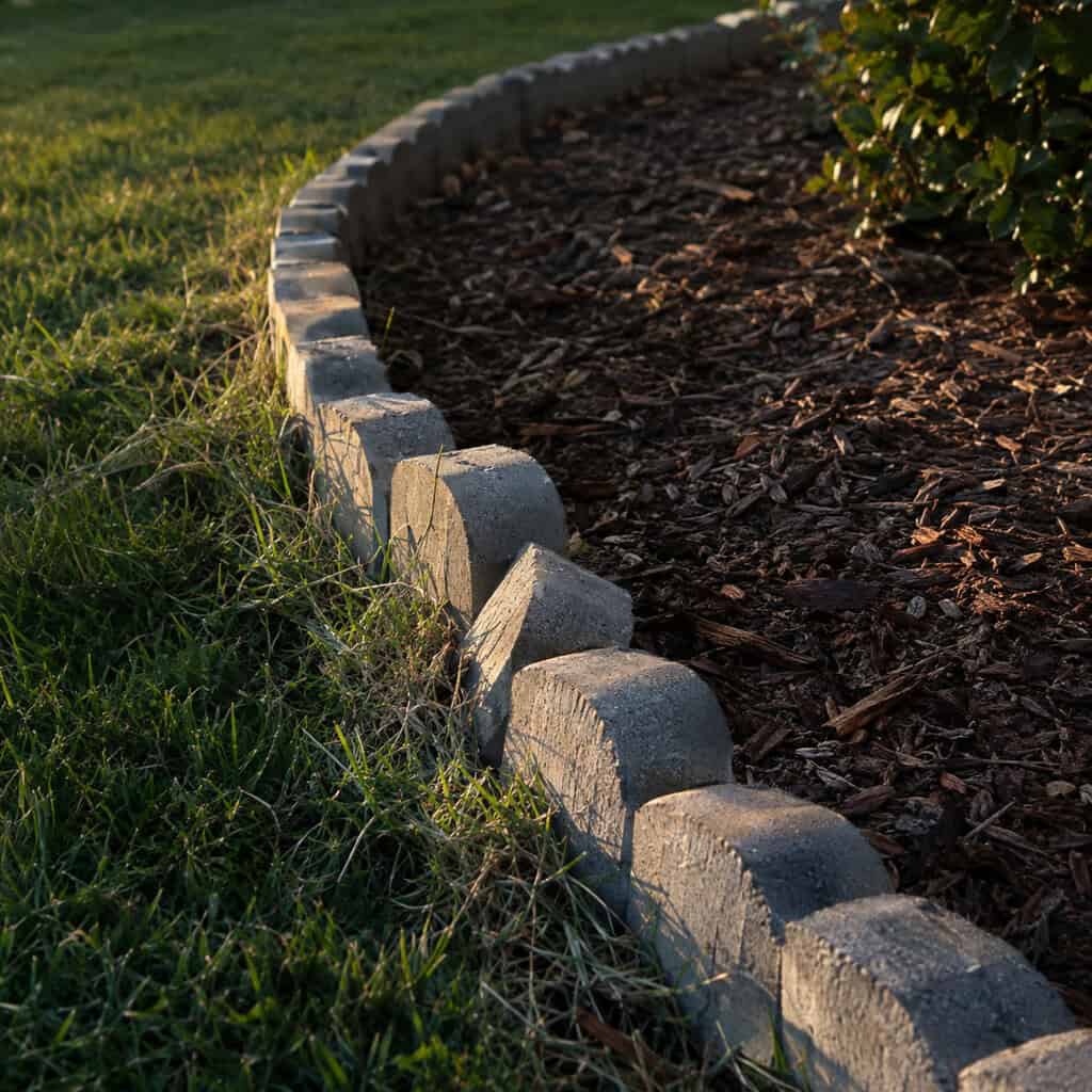 Scalloped Concrete Edging Blocks